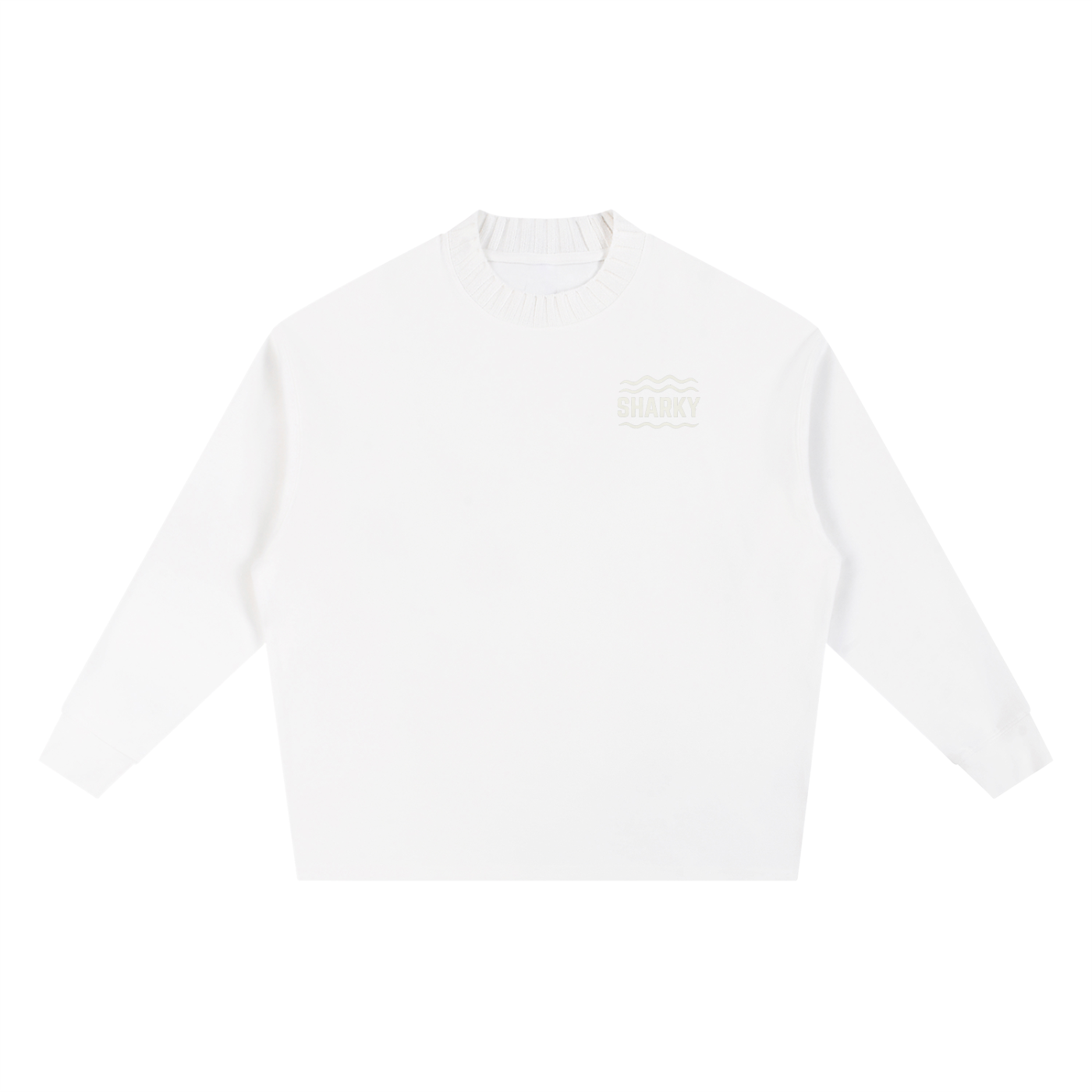 Knitted Round Neck Oversize Sweatshirt - SHARKY