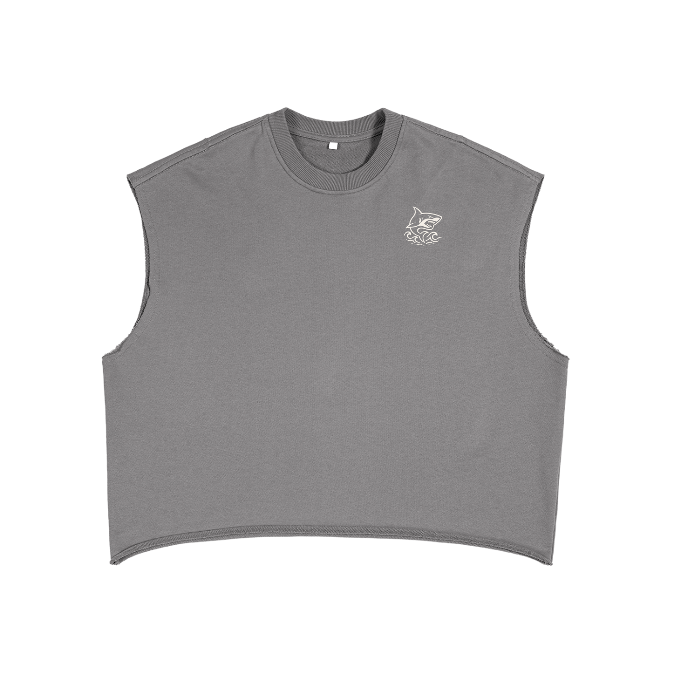 French Terry Boxy Tank Top - SHARKY