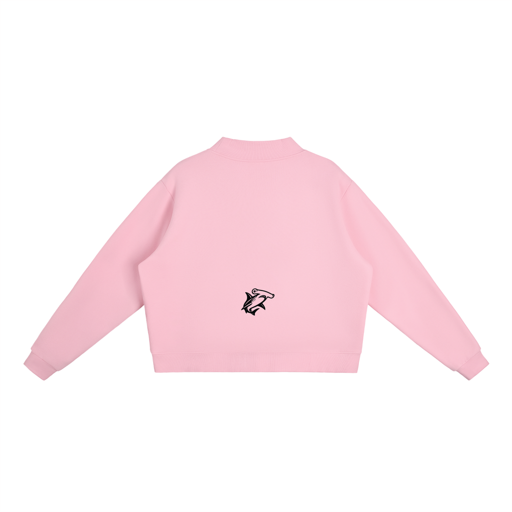 Essential Fleece Mid-Neck Crew Sweatshirt - SHARKY