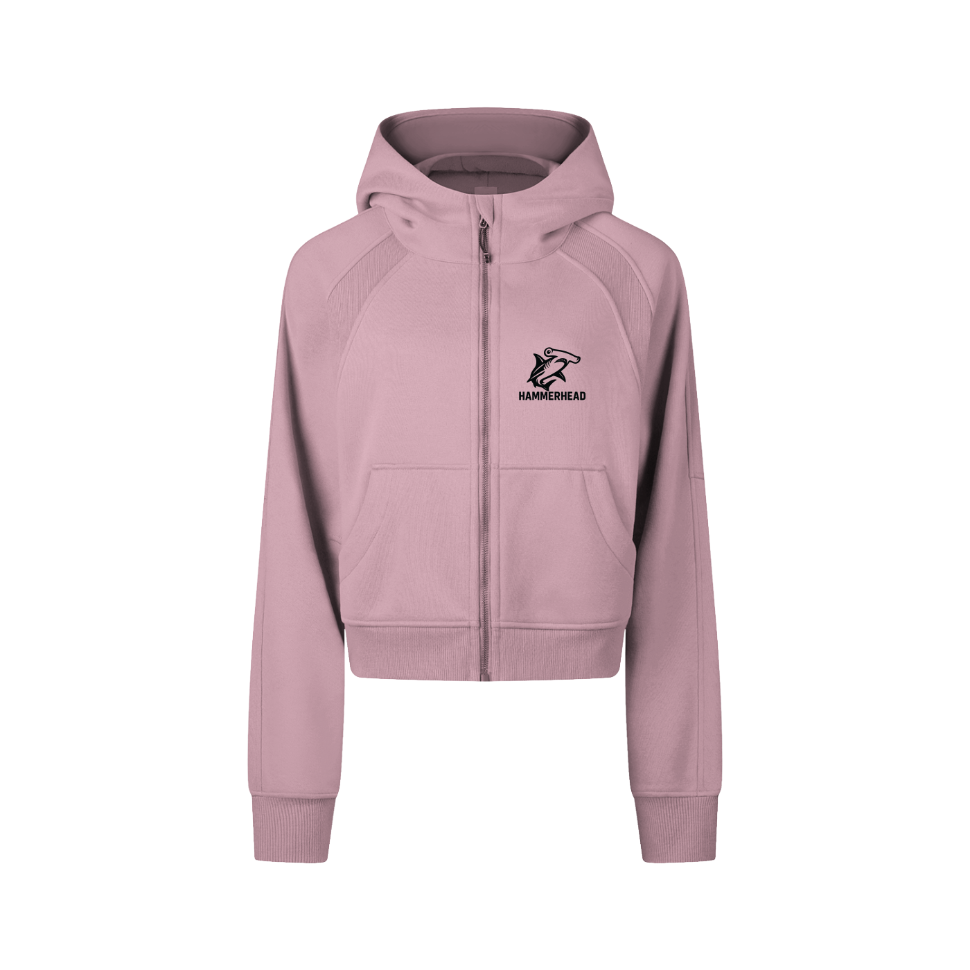 Women's Cropped Zip-Through Hoodie - SHARKY