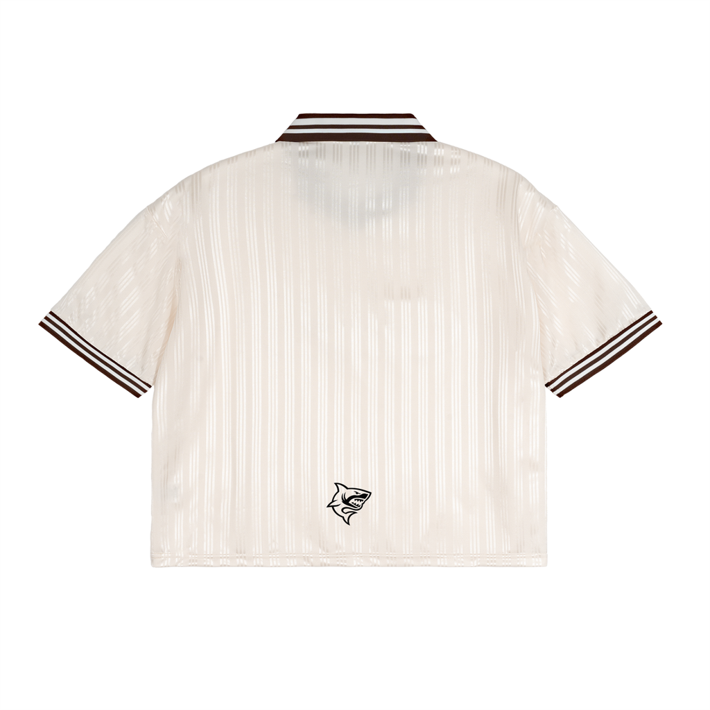 Contrast Stripes Polo Collar T-Shirt - SHARKY