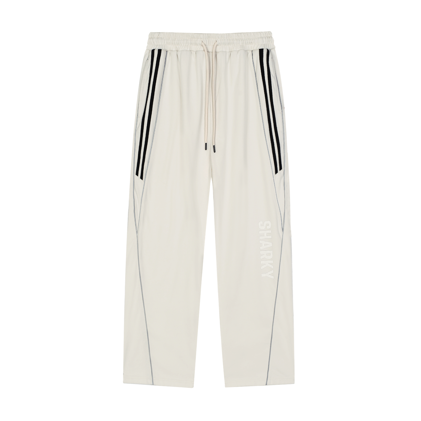 Reflection Striped Straight-Leg Sweatpants - SHARKY
