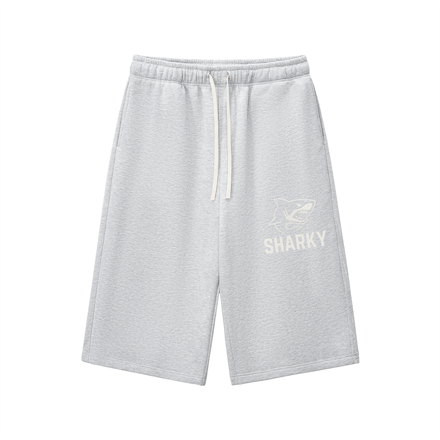 Relaxed Drawstring 3/4 Sweatpants - SHARKY