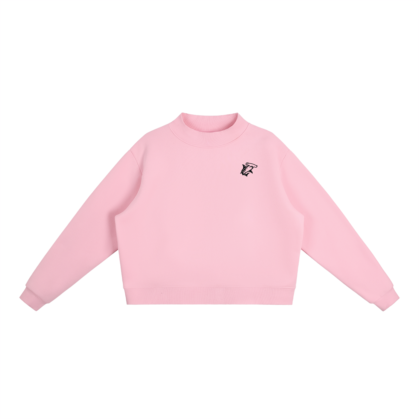 Essential Fleece Mid-Neck Crew Sweatshirt - SHARKY