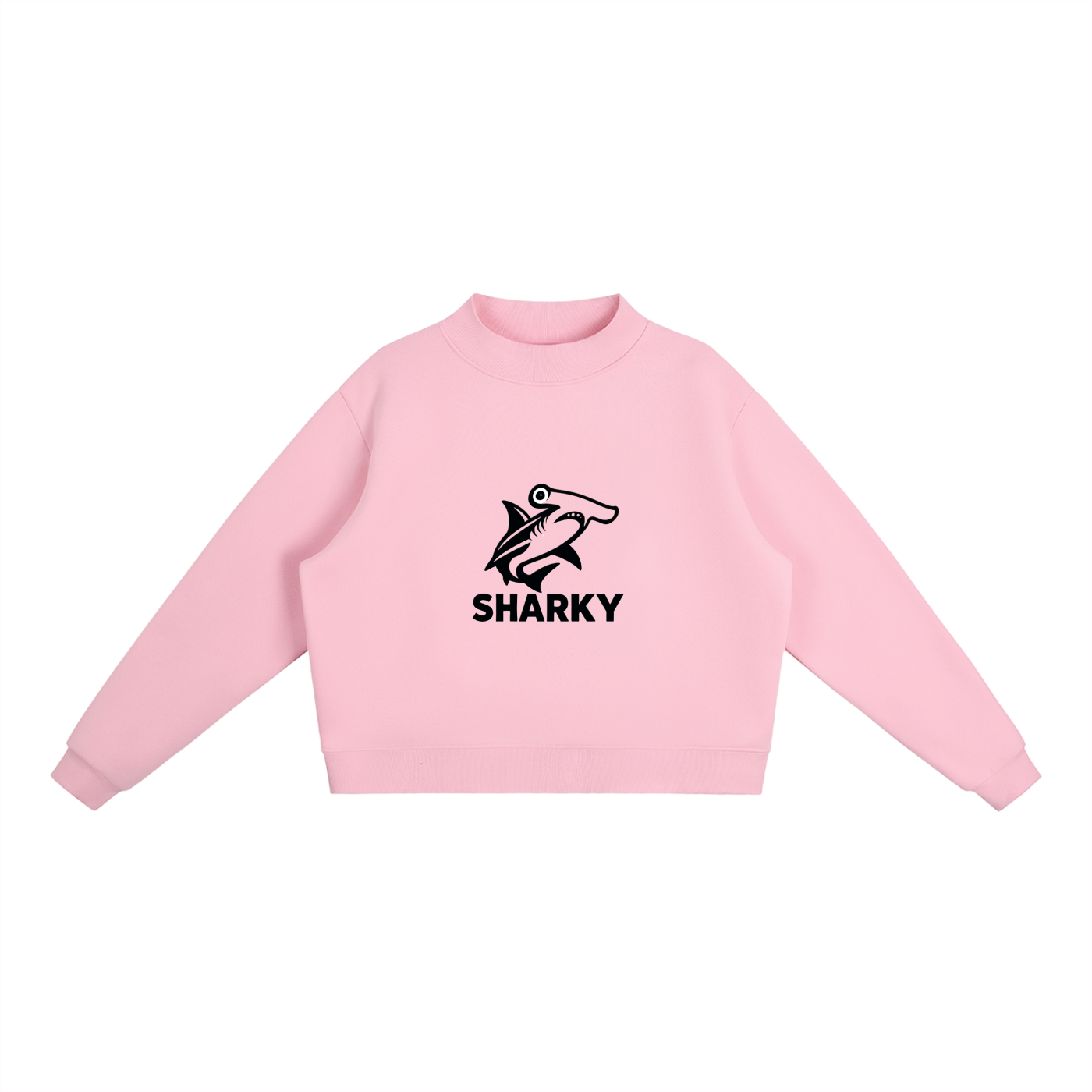 Essential Fleece Mid-Neck Crew Sweatshirt - SHARKY