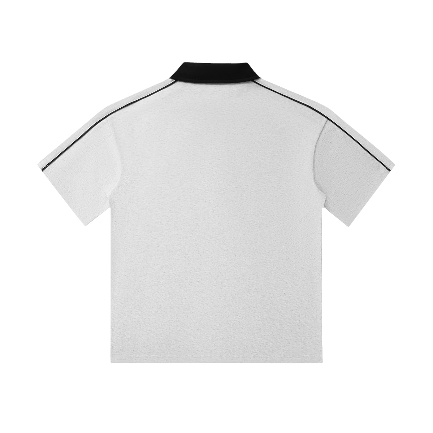 Contrast Collar Short-Sleeve Polo Shirt - SHARKY