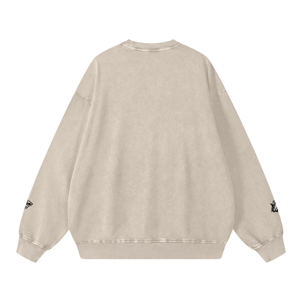 Snow Washed Oversized Sweatshirt - SHARKY