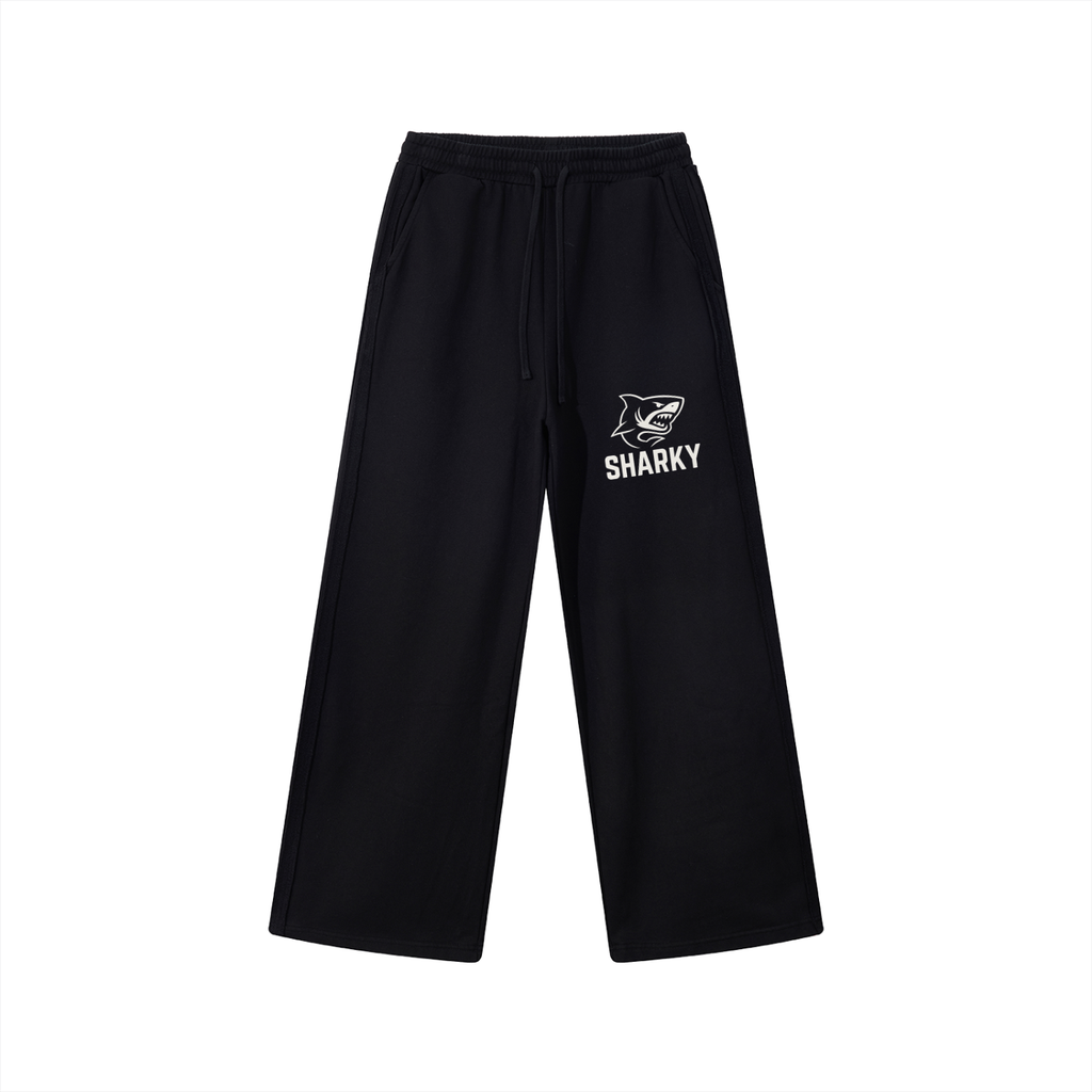 Contrast Tape Straight-Leg Sweatpants - SHARKY