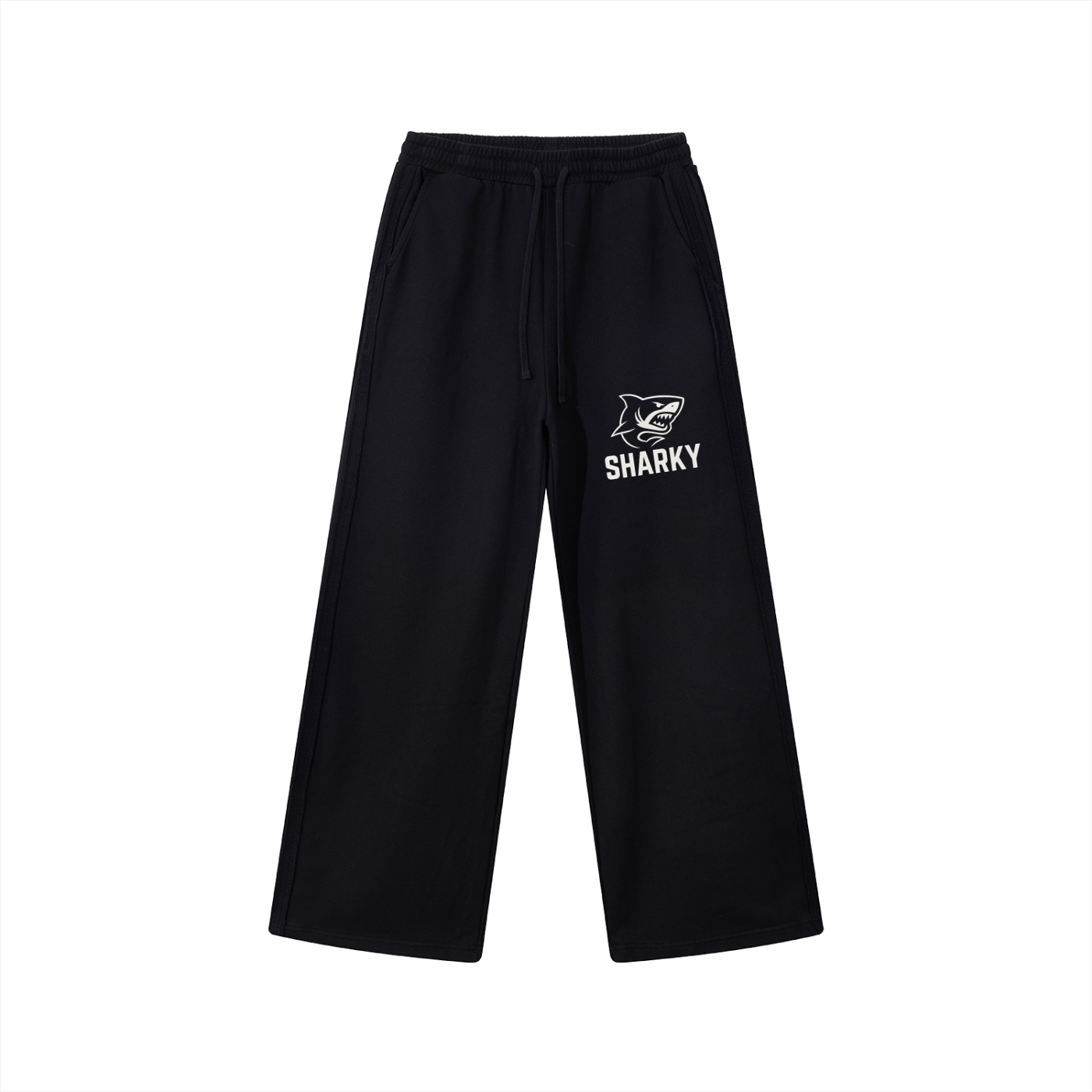 Contrast Tape Straight-Leg Sweatpants - SHARKY