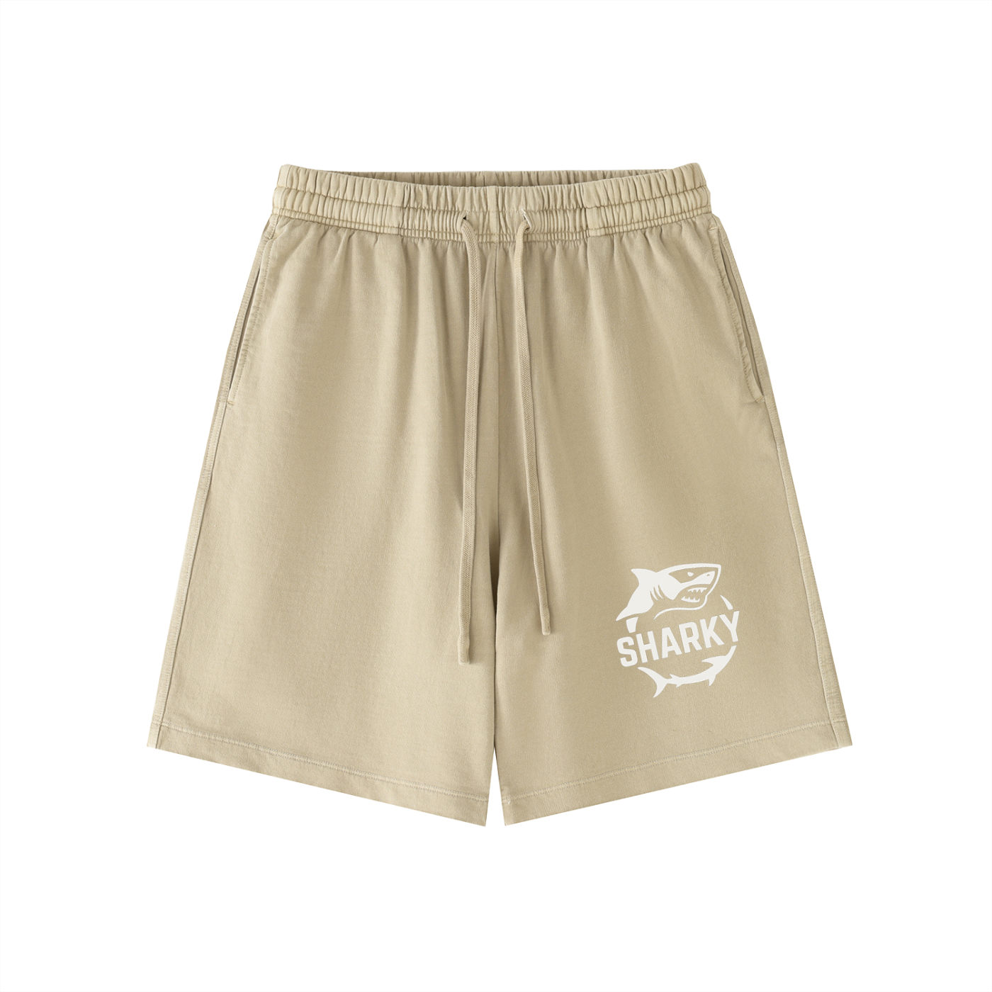Vintage Wash Cotton Shorts - SHARKY