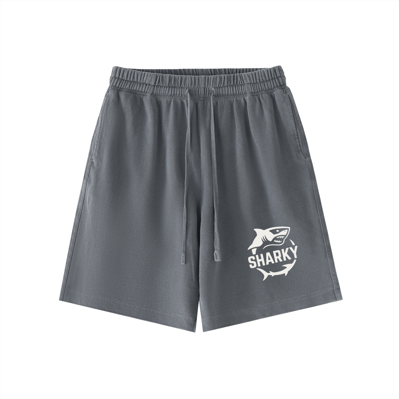Vintage Wash Cotton Shorts - SHARKY