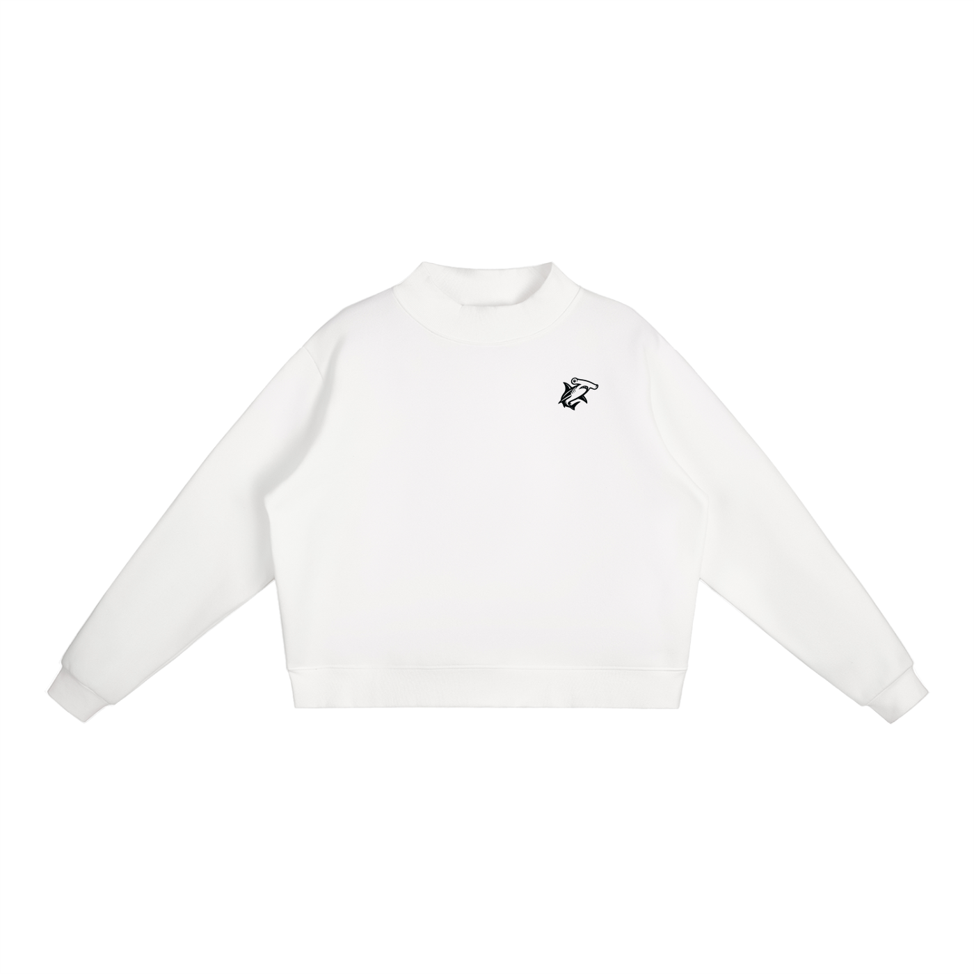 Essential Fleece Mid-Neck Crew Sweatshirt - SHARKY