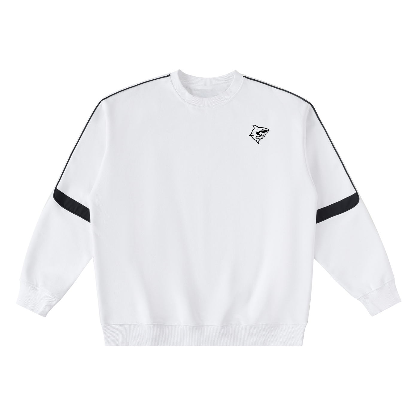 Oversized Crewneck Taped Sweatshirt - SHARKY