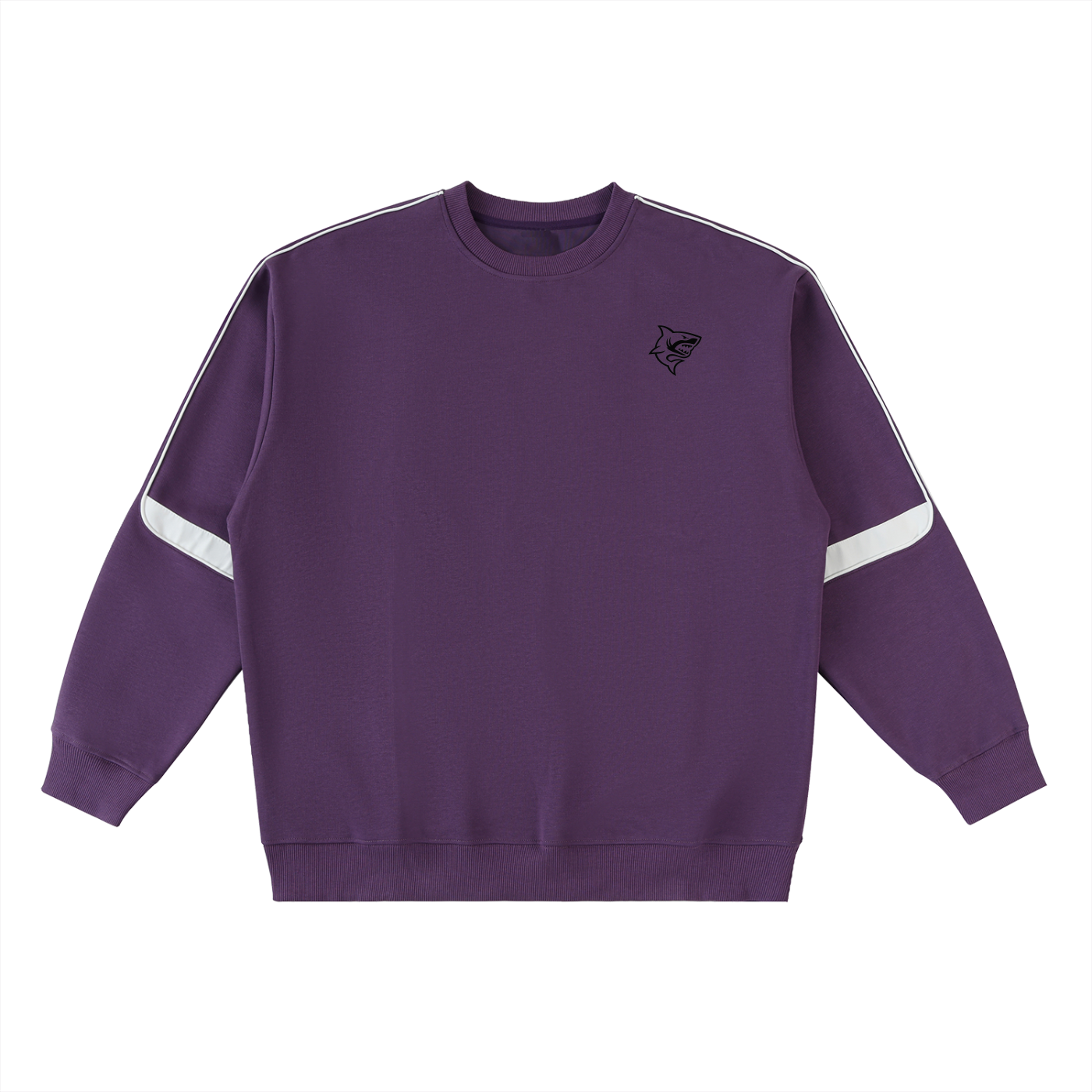 Oversized Crewneck Taped Sweatshirt - SHARKY
