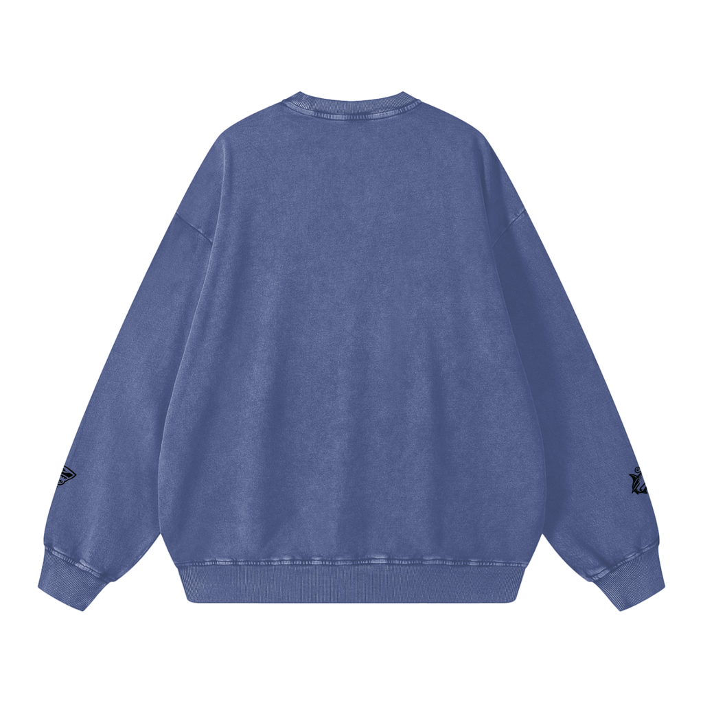 Snow Washed Oversized Sweatshirt - SHARKY