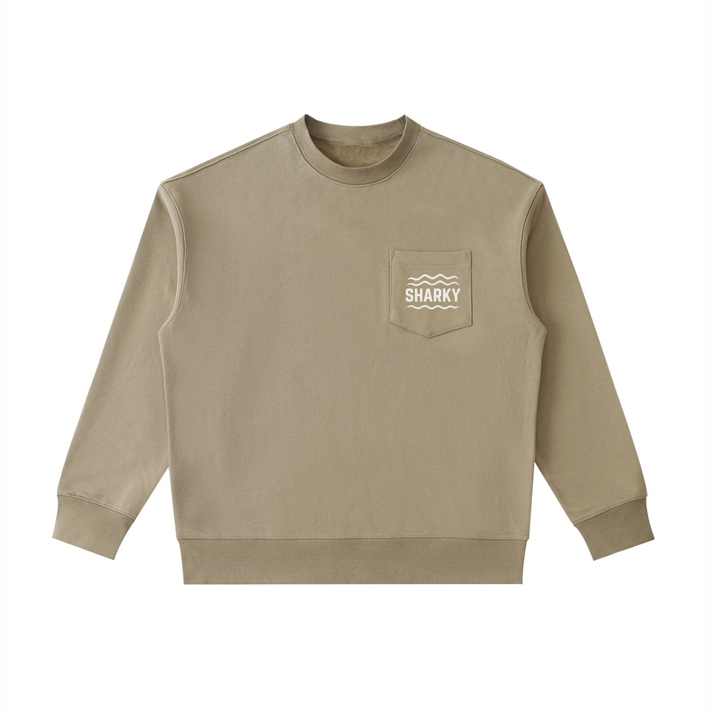 Heavyweight Patch Pocket Crewneck Sweatshirt - SHARKY