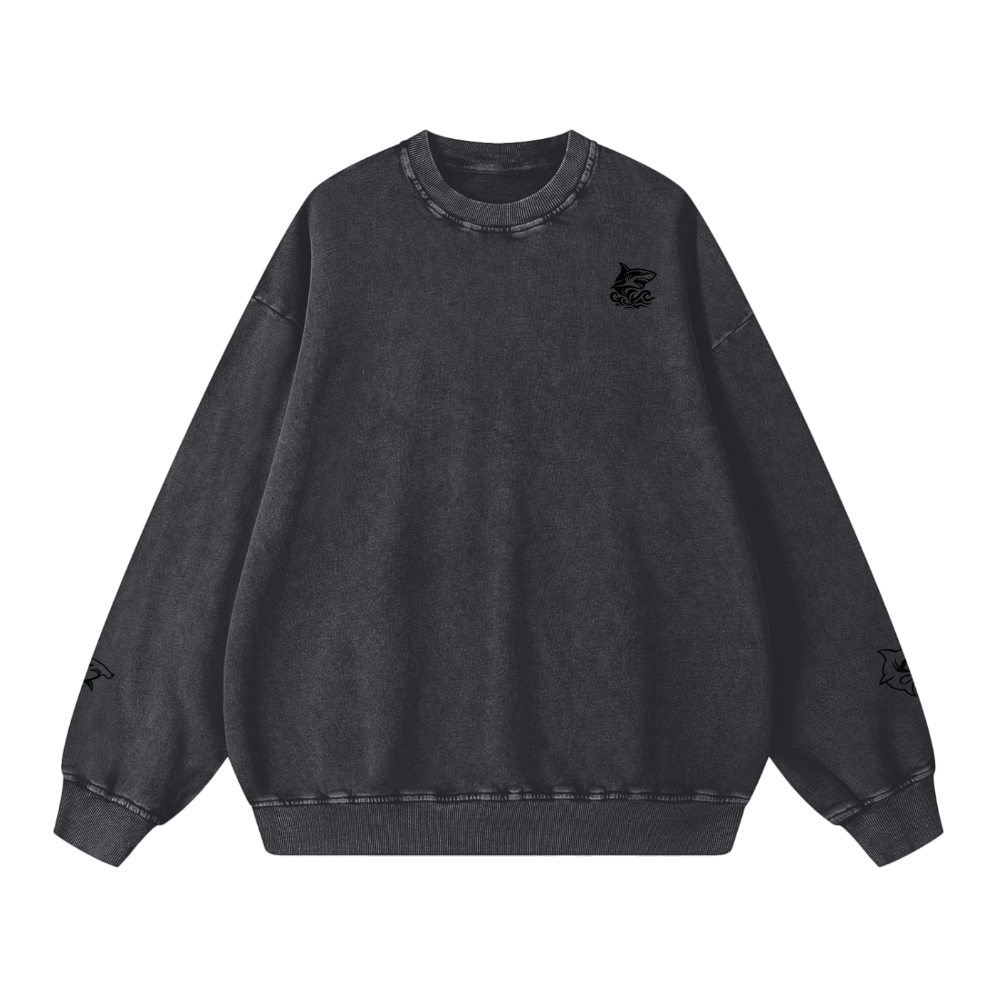 Snow Washed Oversized Sweatshirt - SHARKY